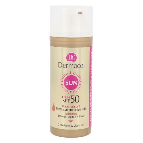 Dermacol Sun SPF50 50 ml protecție solară pentru ten pentru femei Rezistent la apă