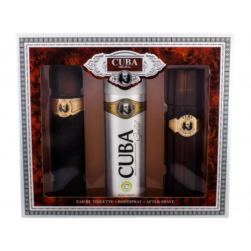 Cuba Gold set cadou EDT 100 ml + Lotiune dupa barbierit 100 ml + Deodorant  200 ml pentru bărbați