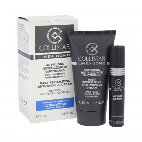 Collistar Men Daily Revitalizing set cadou Crema pentru ten Daily Revitalizing 50 ml + EDT Acqua Attiva 7,5 ml pentru bărbați