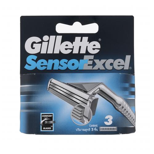 Gillette Sensor Excel 3 buc rezerve aparat de ras pentru bărbați