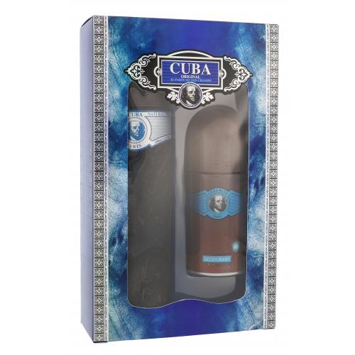 Cuba Blue set cadou EDT 100 ml + Deodorant  Roll-On 50 ml pentru bărbați