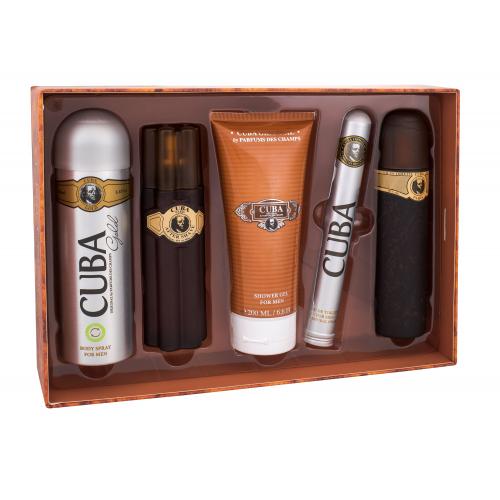 Cuba Gold set cadou EDT 100 ml + Lotiune dupa barbierit 100 ml + Gel de dus 200 ml + Deodorant  200 ml + EDT 35 ml pentru bărbați