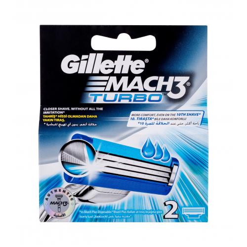 Gillette Mach3 Turbo 2 buc rezerve aparat de ras pentru bărbați