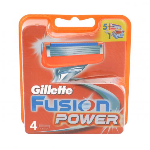 Gillette Fusion Power 4 buc rezerve aparat de ras pentru bărbați