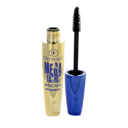 Dermacol Mega Lashes 12,5 ml mascara pentru femei Black Rezistent la apă