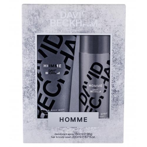 David Beckham Homme set cadou 150 ml Deodorant + 200 ml Gel de dus pentru bărbați