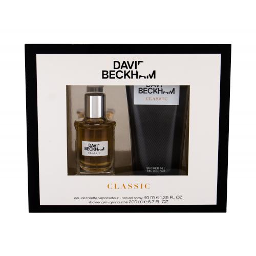 David Beckham Classic set cadou EDT 40 ml + Gel de dus 200 ml pentru bărbați