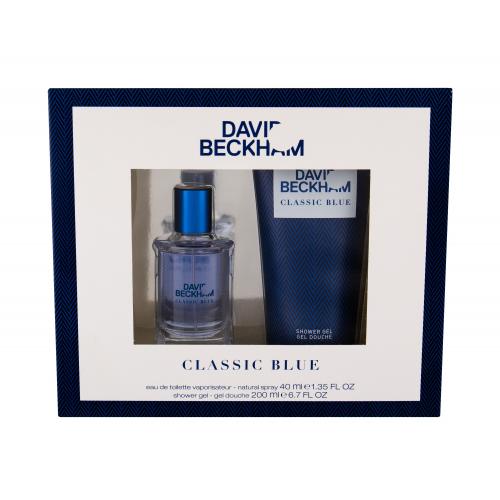 David Beckham Classic Blue set cadou EDT 40 ml + Gel de dus 200 ml pentru bărbați