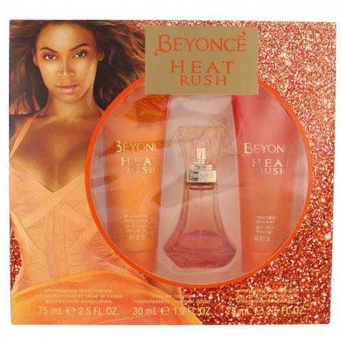 Beyonce Heat Rush set cadou apa de toaleta 30 ml + lotiune de corp 75 ml + gel de dus 75 ml pentru femei