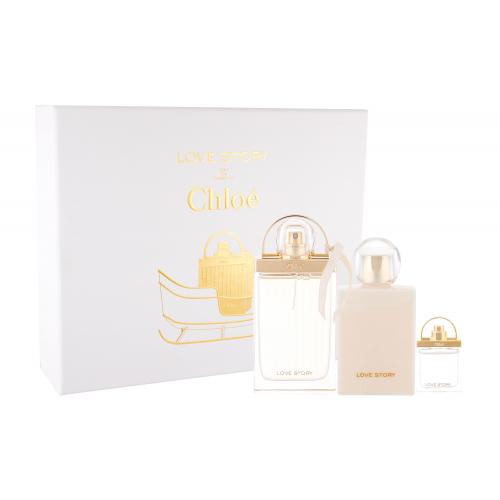 Chloé Love Story set cadou EDP 75 ml + Lapte de corp 100 ml + EDP 7,5 ml pentru femei