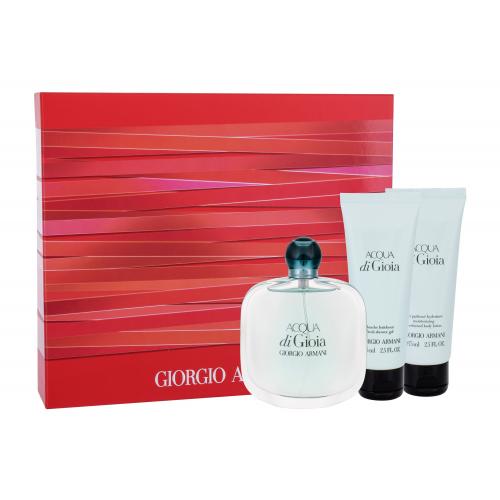 Giorgio Armani Acqua di Gioia set cadou apa de parfum 100 ml + lotiune de corp 75 ml + gel de dus 75 ml pentru femei