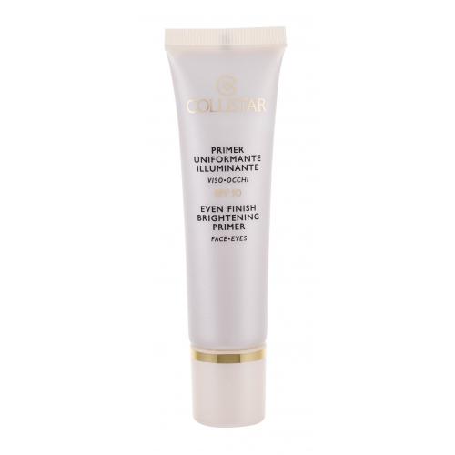 Collistar Even Finish Brightening Primer SPF10 Face & Eyes 30 ml bază de machiaj pentru femei