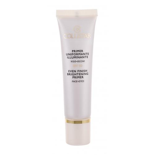 Collistar Even Finish Brightening Primer SPF10 Face & Eyes 30 ml bază de machiaj pentru femei