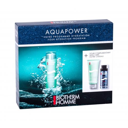 Biotherm Homme Aquapower Oligo Thermal Care set cadou Crema de zi 75 ml + Spuma de ras 50 ml + Gel de dus Aquapower 75 ml pentru bărbați