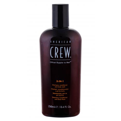 American Crew 3-IN-1 Shampoo, Conditioner & Body Wash 250 ml șampon pentru bărbați