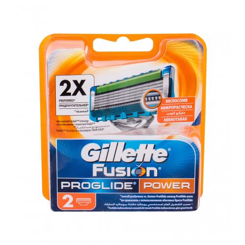 Gillette Fusion Proglide Power 2 buc rezerve aparat de ras pentru bărbați