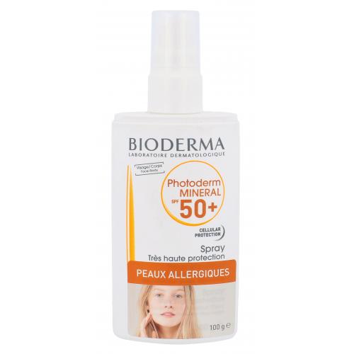 BIODERMA Photoderm Mineral Spray SPF50+ 100 g protecție solară pentru corp pentru femei
