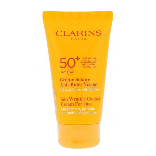 Clarins Sun Wrinkle Control SPF50 75 ml protecție solară pentru ten tester pentru femei Natural