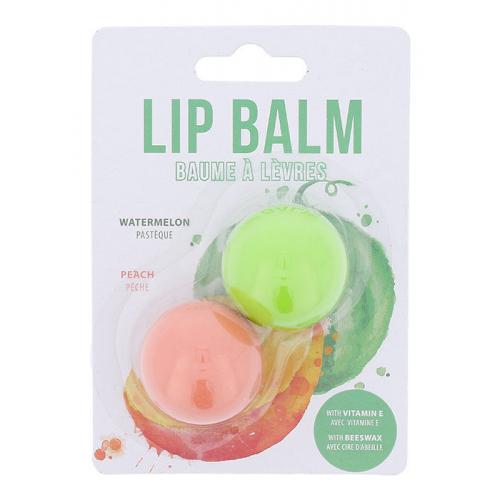 2K Lip Balm set cadou Balsam de buze 2,8 g + Balsam de buze 2,8 g Piersica pentru femei Watermelon