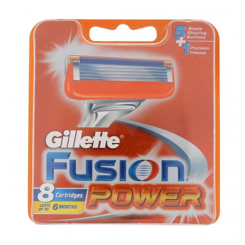 Gillette Fusion Power 8 buc rezerve aparat de ras pentru bărbați
