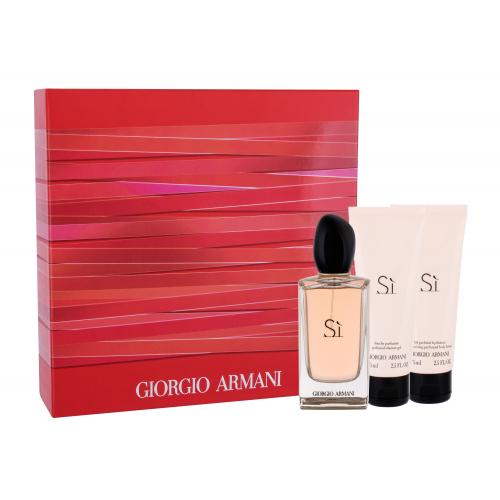 Giorgio Armani Sì set cadou Apa de parfum 100 ml + 75 ml loțiune corporală + 75 ml gel de duș pentru femei