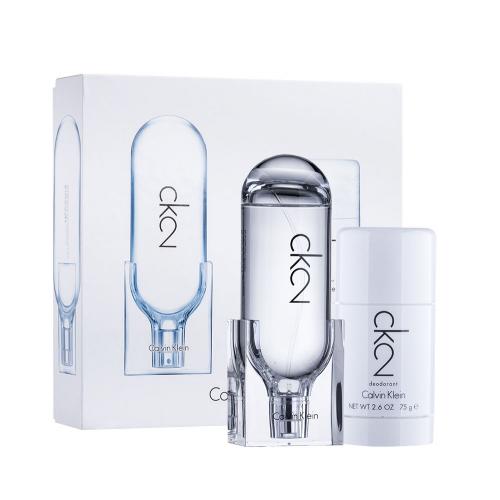 Calvin Klein CK2 set cadou Apa de toaleta 100 ml + Deodorant  solid 75 ml unisex