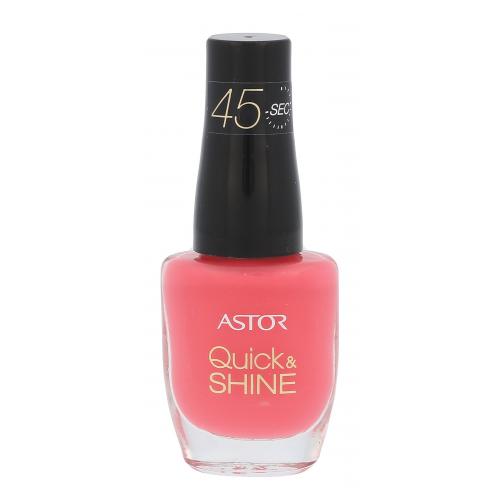 ASTOR Quick & Shine 8 ml lac de unghii pentru femei 612 Package It Pink