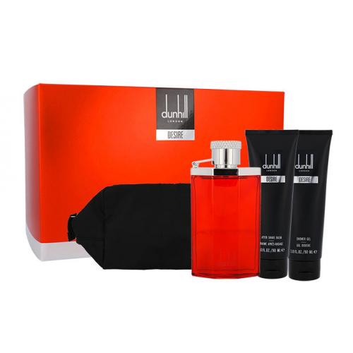 Dunhill Desire set cadou apa de toaleta 100 ml + gel de dus 90 ml + balsam after shave 90 ml + geanta cosmetica pentru bărbați