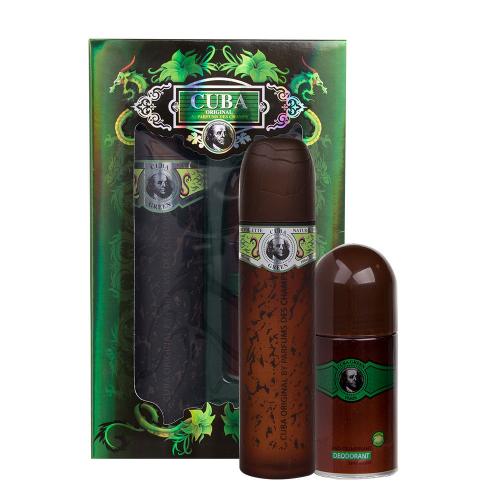 Cuba Green set cadou EDT 100 ml + Deodorant  50 ml pentru bărbați