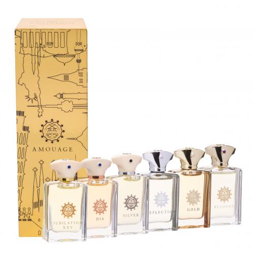Amouage Mini Set Classic Collection set cadou 6x 7,5 ml EDP Gold + Dia + Silver + Reflection + Jubilation XXV + Beloved pentru bărbați
