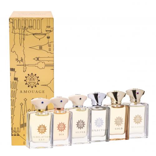 Amouage Mini Set Classic Collection set cadou 6x 7,5 ml EDP Gold + Dia + Silver + Reflection + Jubilation XXV + Beloved pentru bărbați