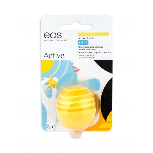 EOS Active SPF15 7 g balsam de buze pentru femei Lemon Twist Natural