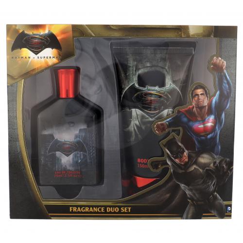 DC Comics Batman v Superman set cadou apa de toaleta 75 ml + gel de dus 150 ml pentru copii