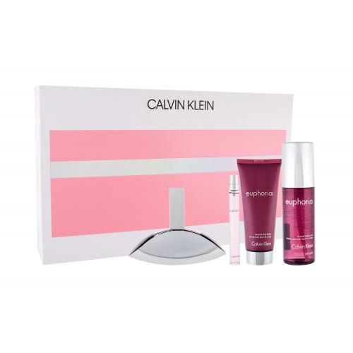 Calvin Klein Euphoria set cadou EDP 100 ml + EDP 10 ml + Lapte de corp 100 ml + Lotiune parfumata 150 ml pentru femei