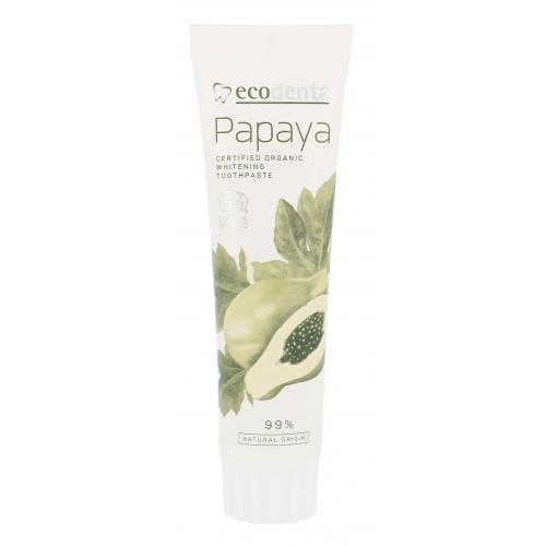 Ecodenta Organic Papaya Whitening 100 ml pastă de dinți unisex BIO; Natural