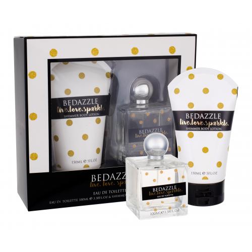 Bedazzle Live.love.sparkle set cadou EDT 100 ml + Lapte de corp 150 ml pentru femei