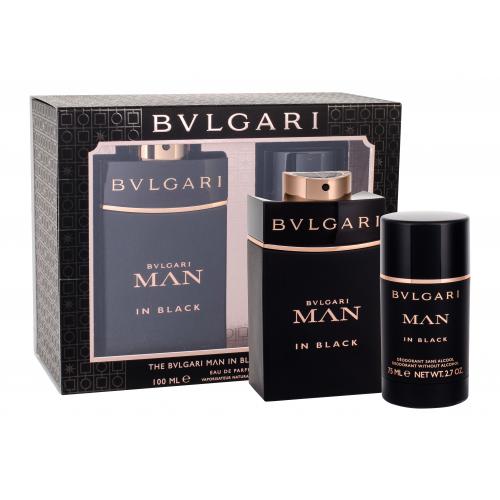 Bvlgari Man In Black set cadou Apa de parfum 100 ml + Deodorant  solid 75 ml pentru bărbați