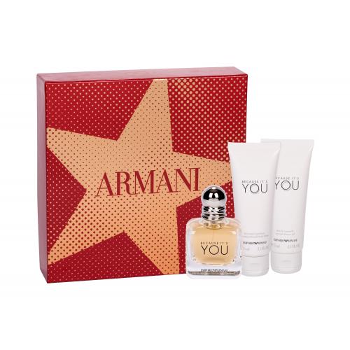 Giorgio Armani Emporio Armani Because It´s You set cadou EDP 50 ml + Lapte de corp 75 ml + Gel de dus 75 ml pentru femei