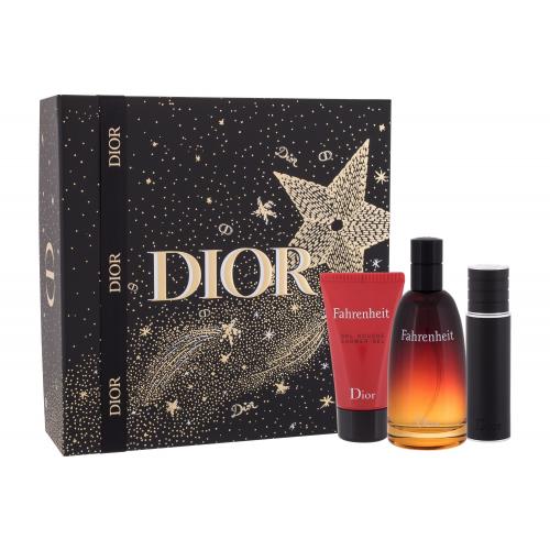 Christian Dior Fahrenheit set cadou apa de toaleta 100 ml + gel de dus 50 ml + apa de toaleta 10 ml pentru bărbați