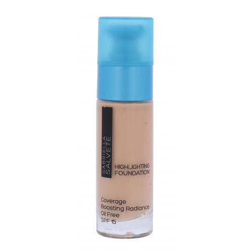 Gabriella Salvete Highlighting Foundation SPF15 30 ml fond de ten pentru femei 102 Soft Beige