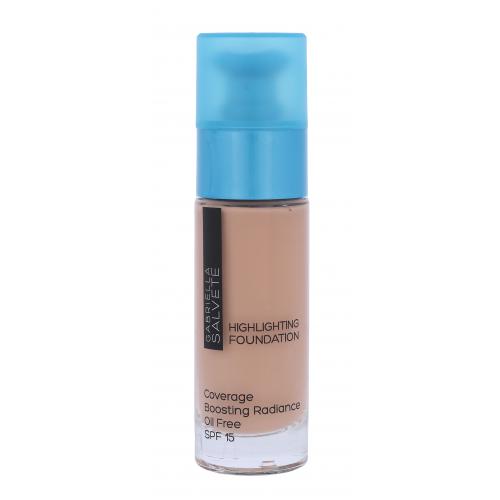 Gabriella Salvete Highlighting Foundation SPF15 30 ml fond de ten pentru femei 103 True Ivory