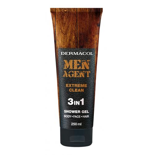 Dermacol Men Agent Extreme Clean 3in1 250 ml gel de duș pentru bărbați