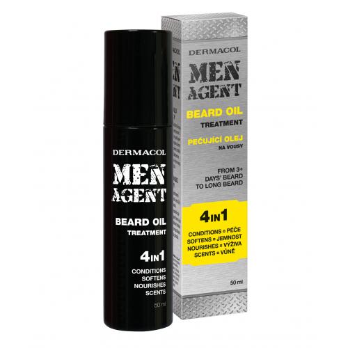 Dermacol Men Agent Beard Oil 4in1 50 ml ulei pentru barbă pentru bărbați