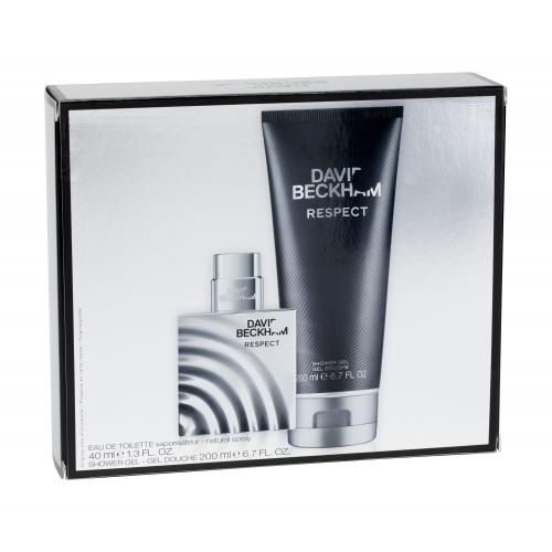 David Beckham Respect set cadou apa de toaleta 40 ml + gel de dus 200 ml pentru bărbați