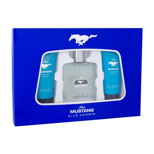 Ford Mustang Mustang Blue set cadou EDT 100 ml + Gel de dus 100 ml + Balsam dupa barbierit 100 ml pentru bărbați