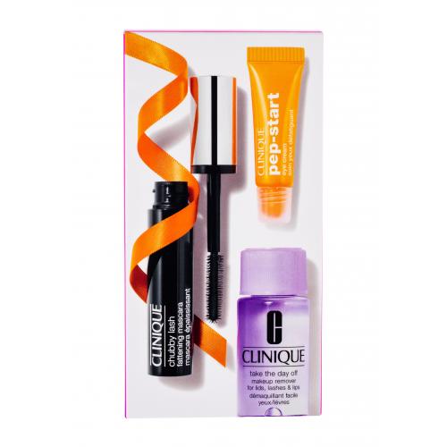 Clinique Chubby Lash set cadou Mascara Chubby Lash 9 ml + Demachiant Take The Day Off 30 ml + Crema contur de ochi Pep-Start 7 ml W Jumbo Jet