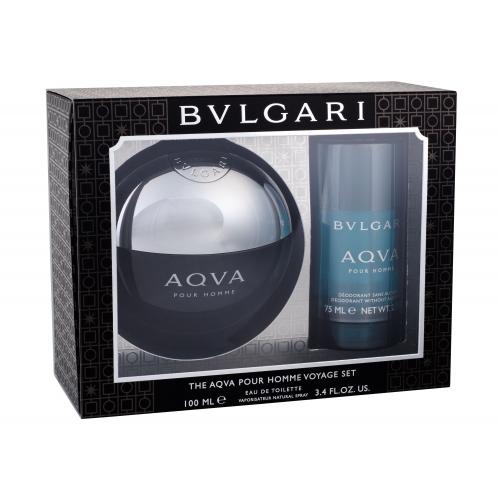 Bvlgari Aqva Pour Homme set cadou EDT 100 ml + Deodorant stick 75 ml pentru bărbați
