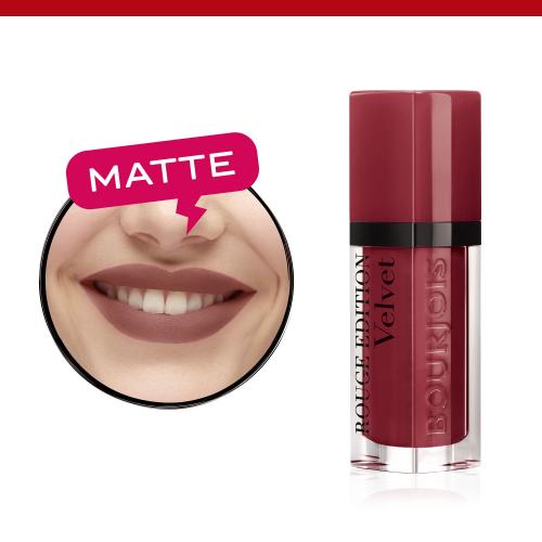 BOURJOIS Paris Rouge Edition Velvet 7,7 ml ruj de buze pentru femei 24 Dark Chérie