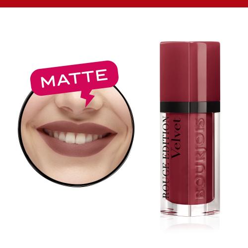 BOURJOIS Paris Rouge Edition Velvet 7,7 ml ruj de buze pentru femei 24 Dark Chérie