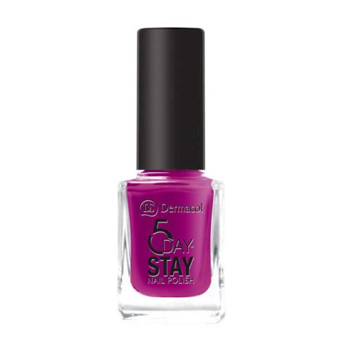 Dermacol 5 Day Stay 11 ml lac de unghii pentru femei 39 Wild Berry